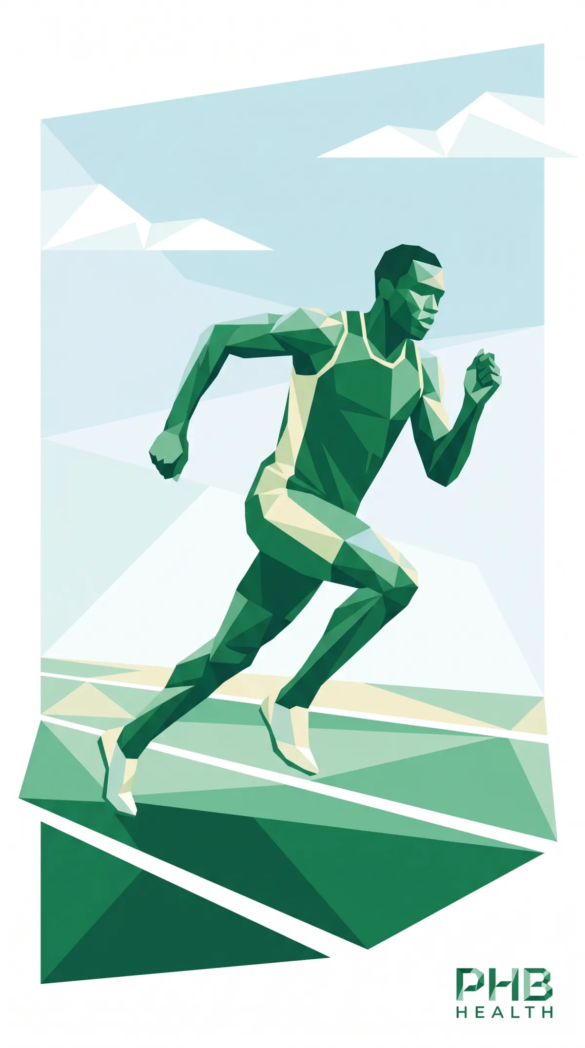 PHB Health — a runner on the track